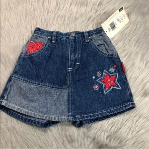 Vintage Oshkosh Toddler Denim Skort Bandana 4T